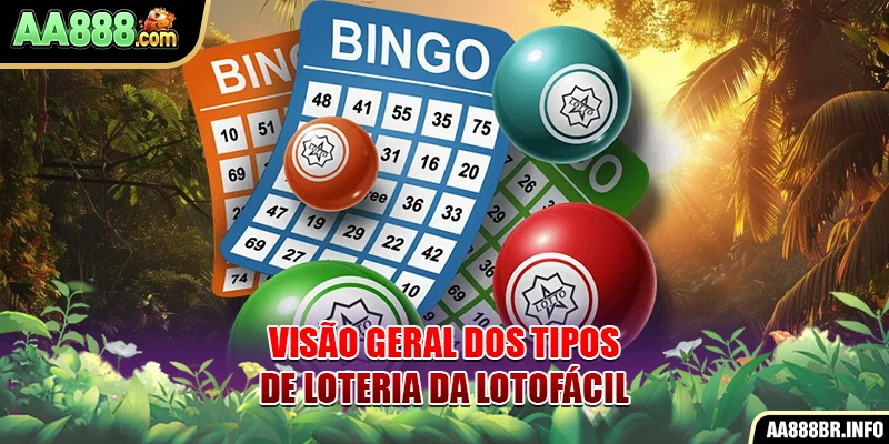 Visão geral dos tipos de loteria da Lotofácil