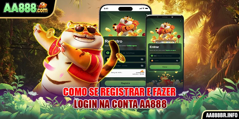 Como se registrar e fazer login na conta AA888