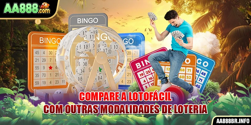 Compare a Lotofácil com outras modalidades de loteria